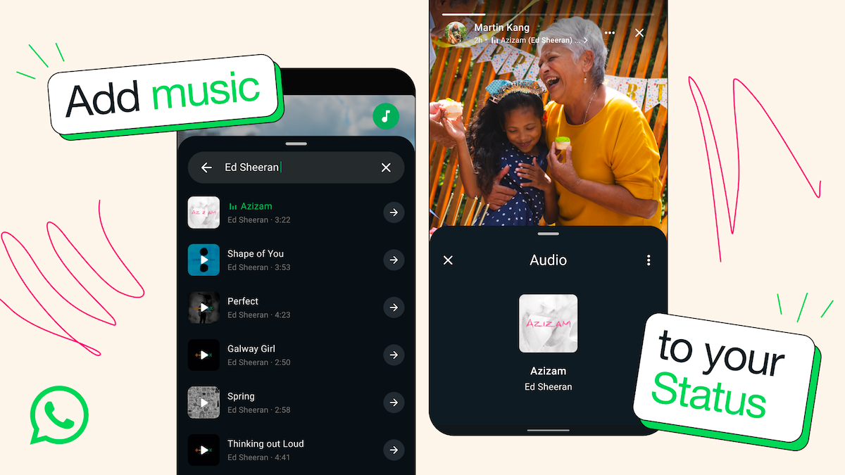WhatsApp introduces music-sharing feature for Status updates.
